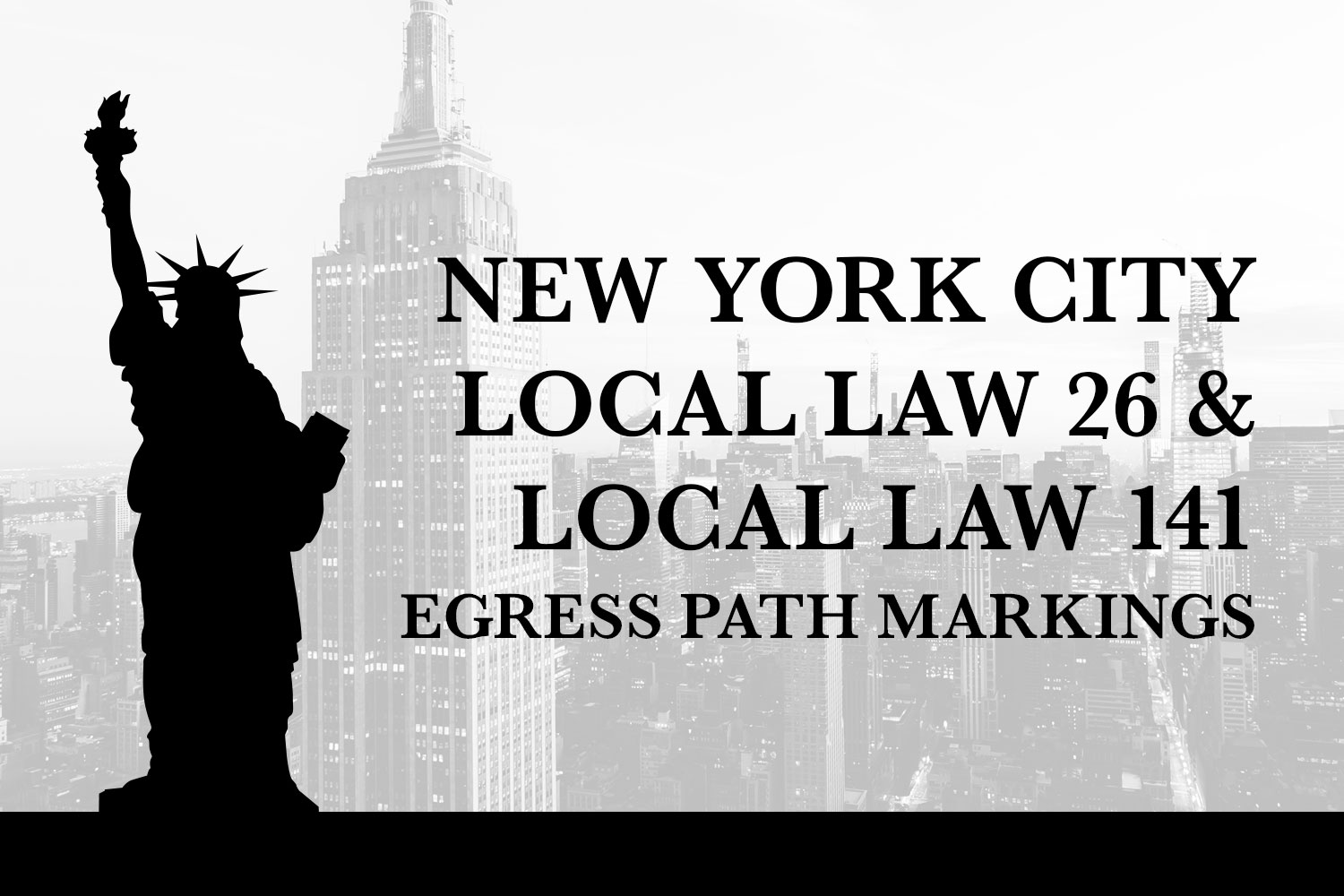 New York City Local Law 26 & Local Law 141 Egress Path Marking