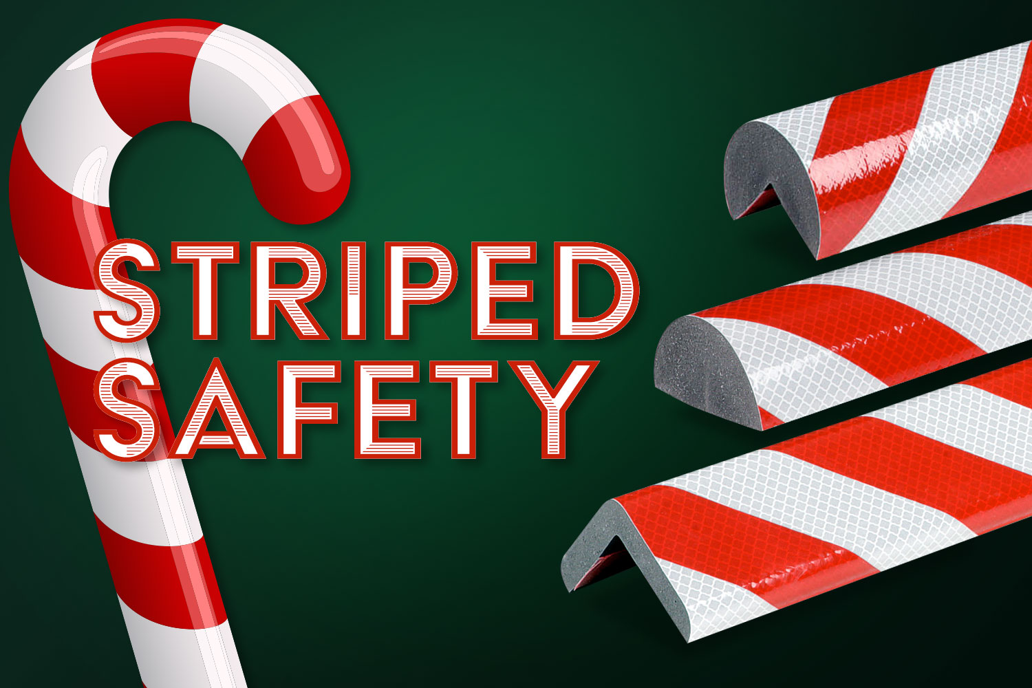 Striped safety with Reflective Safety Foam Guards