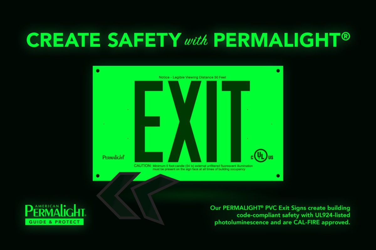 Create Safety with PERMALIGHT® PVC Exit Signs