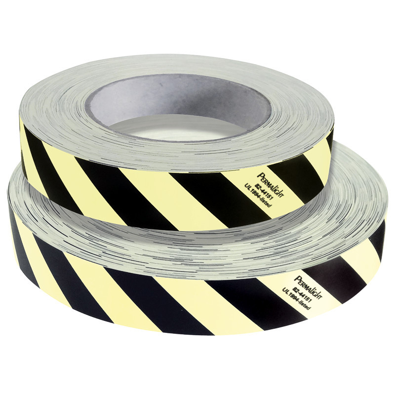 Obstacle Marking, Polyester Tape, Photoluminescent / Contrast Black