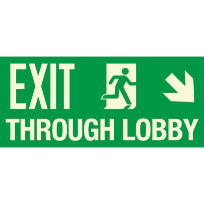 EXIT THROUGH LOBBY + Arrow right downwards
