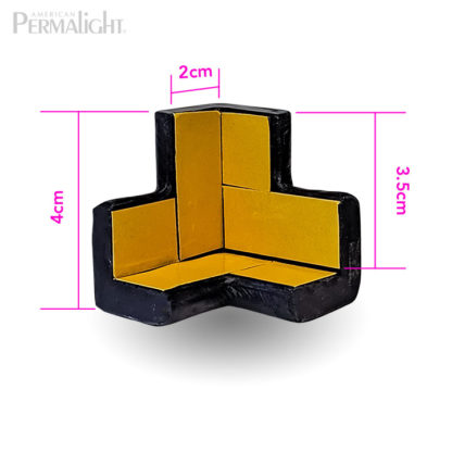 PERMALIGHT® 82-7402 3D Small Black Squared Protective Corner