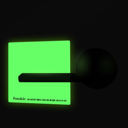 American PERMALIGHT® Photoluminescent Door Handle Backing Sticker - Aluminum - Self-Adhesive - SKU:82-60107MEA