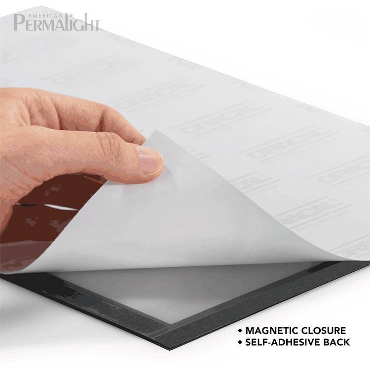 DURAFRAME Flexible Custom Sign Holder, Magnetic Cover, Self-Adhesive,  2-Pack – American PERMALIGHT®