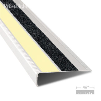 PERMALIGHT® Photoluminescent Anti-Slip Aluminum Stair Nosing (46 in)