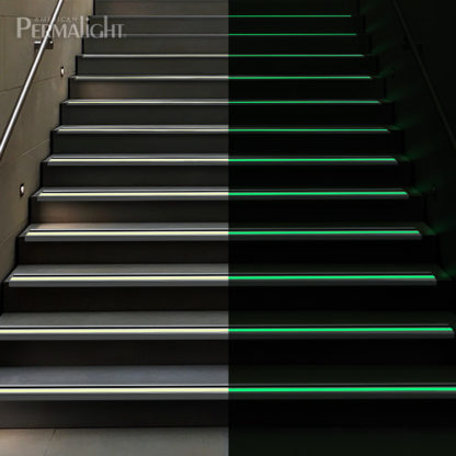 PERMALIGHT® Photoluminescent Aluminum Stair Nosing