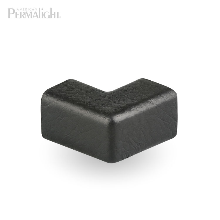 2D Small Protective Corner Guard, Squared, Black, Self-Adhesive