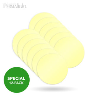 PERMALIGHT® Vinyl Anti-Skid Floor Dot Markers, Self-Adhesive, 3.5", 12-Pack