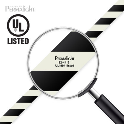 PERMALIGHT® Photoluminescent / Contrast Black Obstacle Marking Polyester Tape