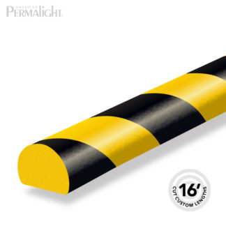 Safety Foam Guard Flat Surface Protection, Type C, Black / Yellow, self-adhesive (16 ft)
